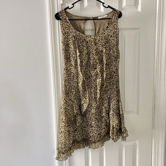 Siste's Assymmetical Ruffle Cheetah Print Dress - Picture 1 of 6